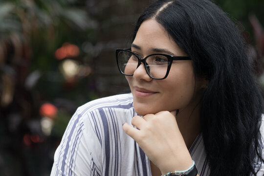 Portrait of a young Latina woman