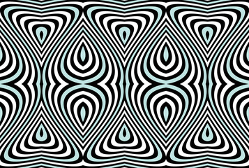 ABSTRACT OPTICAL ILLUSION. GEOMETRIC WAVY LINE BACKGROUND VECTOR