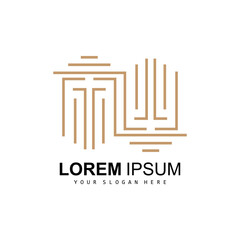 Pillar Logo, Law Design, Building Construction Pillar Vector, Product Brand Illustration Icon