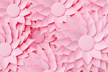 Obraz premium 3d close-up illustration of delicate pink peony or chrysanthemum flower blooming