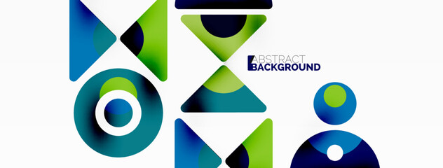 Creative geometric wallpaper. Minimal abstract background. Triangles and circles composition vector illustration for wallpaper banner background or landing page