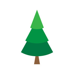Fototapeta premium Christmas tree illustration A collection of cartoon pines suitable for greeting cards, invitations, banners, and the web. Christmas decorative elements on a white background