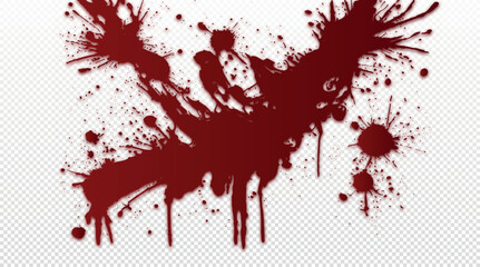 Blood splash on copy space