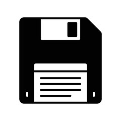 Floppy disk icon for storing portable data