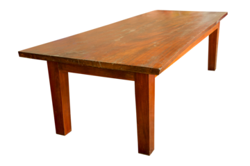 Wooden table.