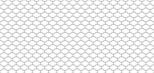 Interlocking paving block. Seamless regular landscape floor texture in vector no. 4