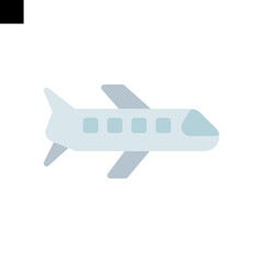 plane icon flat style vector