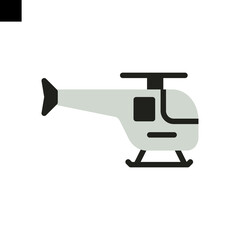 helicopter icon flat style vector