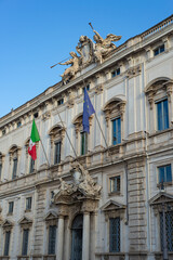Fototapeta na wymiar The Palazzo della Consulta, seat of the Constitutional Court of the Italian Republic, Rome Italy