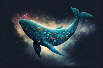 Obraz na płótnie Canvas Celestial Whale