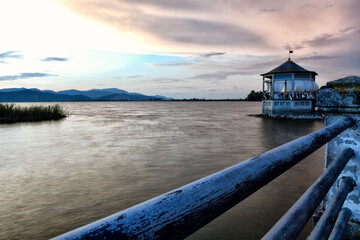 wooden pier on the lake