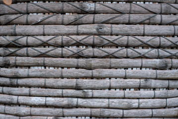 Texture of bamboo fence