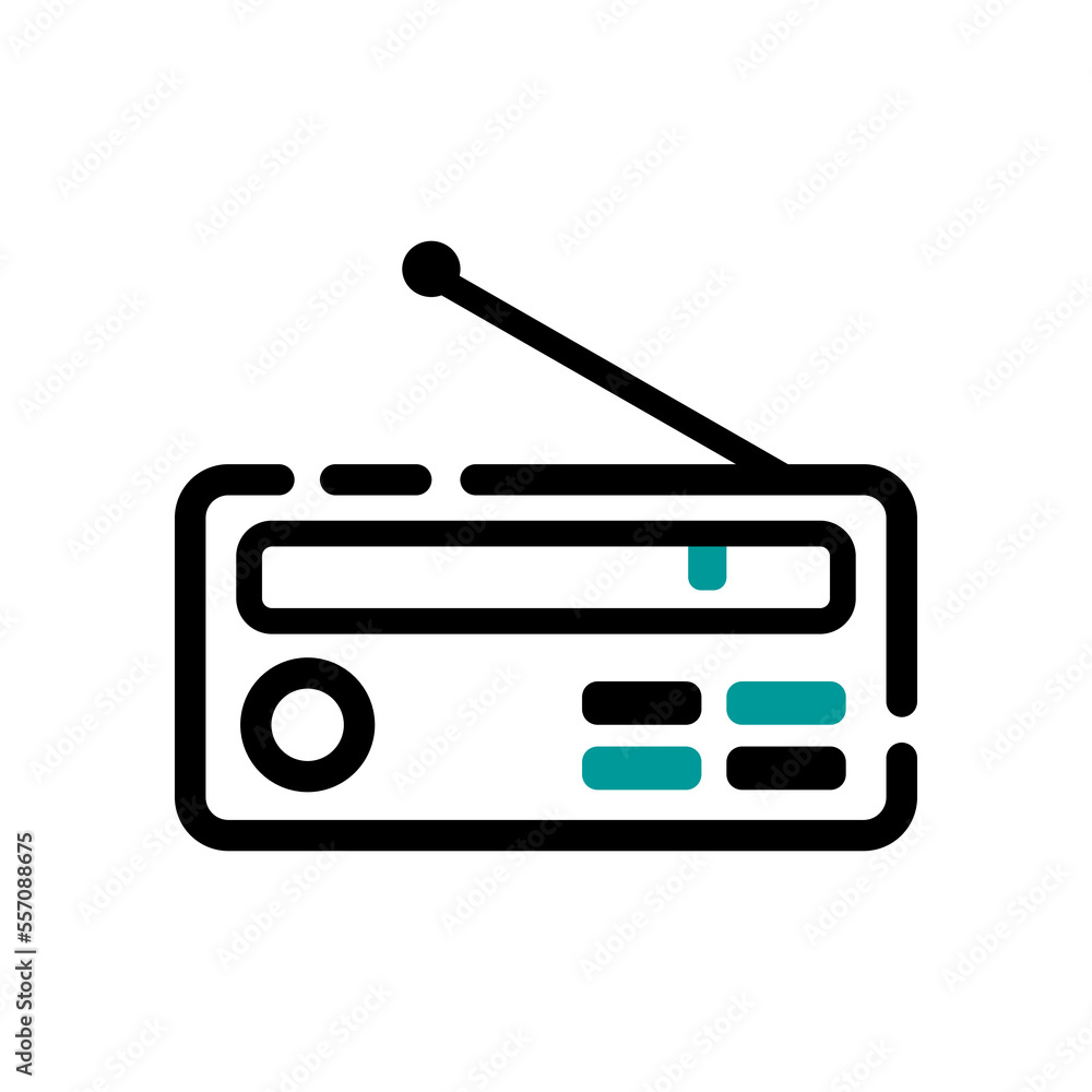 Wall mural radio vector icon logo template