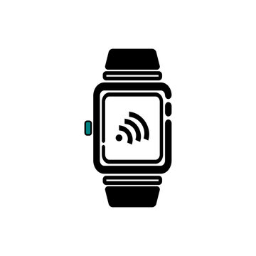 Smart Watch Icon. Device Electronic Icon Vector Design Flat Style Symbol Isolated On White Backround.