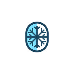 snow logo design vector sign