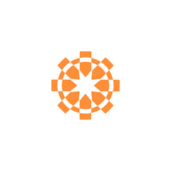 simple mandala logo design vector