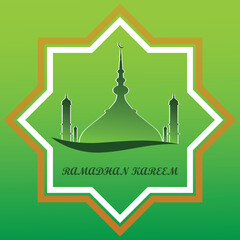 illustration of an background, Ramadhan template, vector design