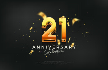 3d 21st anniversary celebration design. with a strong and bold design. - Powered by Adobe