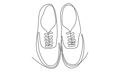 continuous line of a shoes vector illustration