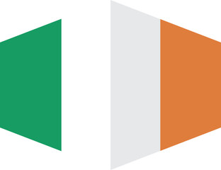 Obraz premium Ireland flag background with cloth texture.Ireland Flag vector illustration eps10.