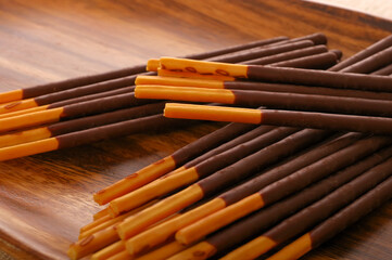 スティックタイプのチョコレート菓子