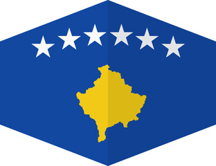 Kosovo flag background with cloth texture.Kosovo Flag vector illustration eps10.