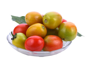 Cherry tomatoes stack isolated transparent png