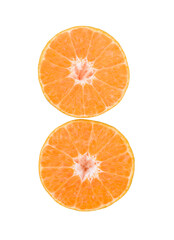 tangerine or mandarin fruit with leaves isolated transparent png