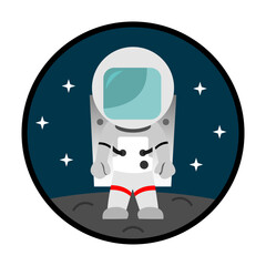 astronaut in space vector illustration