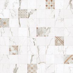 Mosaic background for design home print. Top tile