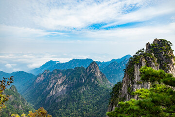 Natural scenery of Huangshan Scenic Area in Anhui Province