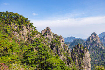 Natural scenery of Huangshan Scenic Area in Anhui Province