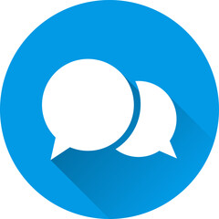Speech Bubble Contact Icon With Shadow Effect