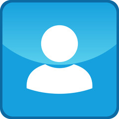 User Profile Glossy Contact Icon In Rounded Rectangle