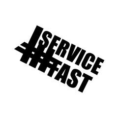 Obraz premium Logo Service Fast