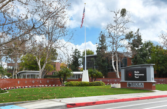 LA MIRADA, CALIFORNIA - 28 DEC 2022: Biola University was founded in 1908 as the Bible Institute of Los Angeles.