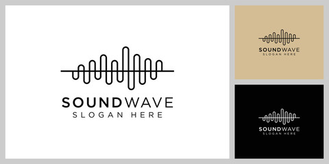 sound wave logo vector design template