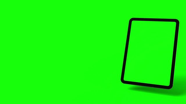 Animated tablet with transparent phone screen and white background for app commercials, mockup show cases, mobile website presentations etc. 