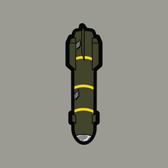 VECTORS. Illustration of an AMG-114R Hellfire missile
