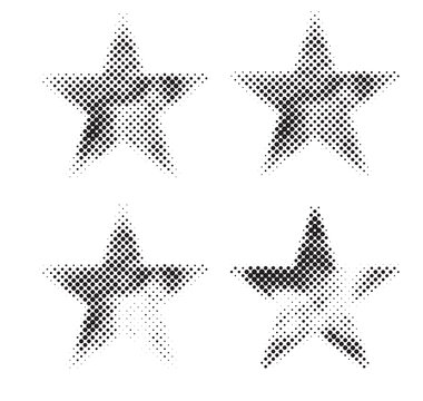 Star Halftone Pattern background set. Abstract grunge halftone dots texture Pattern background. 