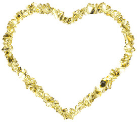 luxury golden heart glitter frames