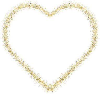 gold heart glitter frames