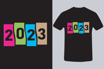 2023 Happy New Year Design for t-shirt, poster and other uses