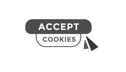 Accept cookies button web banner templates. Vector Illustration
