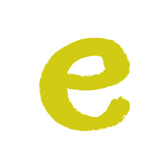 Alphabet Color Crayon Standard e lowercase letter