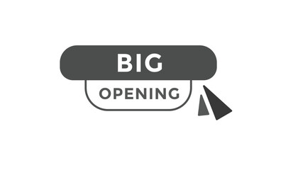 Big opening button web banner templates. Vector Illustration

