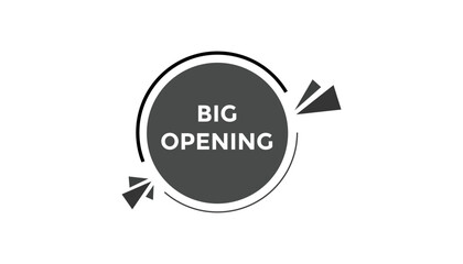 Big opening button web banner templates. Vector Illustration
