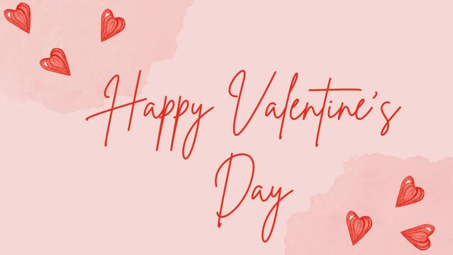 valentine's day text animation, valentine day digital card