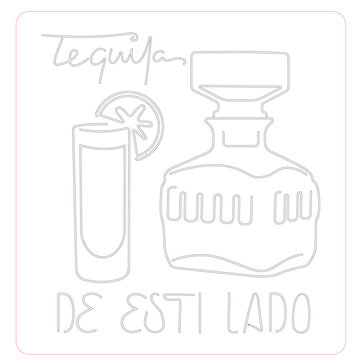 caballito de tequila vector para letrero led