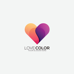 love color design gradient vector template